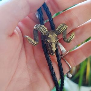 Super Sweet Ram Skull Bolo Tie